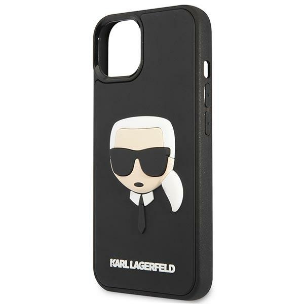 Hülle Karl Lagerfeld KLHCP14MKH3DBK iPhone 14 Plus 6.7" schwarz/schwarz hartcase 3D Gummi Karl`s Head
